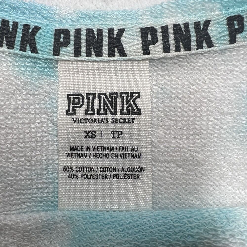 PINK By Victoria Secret Women’s Sweatshirt Boat Neck Tie-Dye Pullover Top XS - Picture 3 of 10